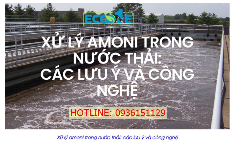 Xử lý amoni trong nước thải